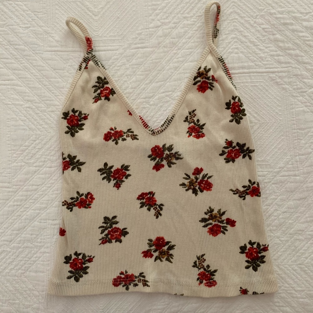 Brandy Melville Flower Crop Top Tank